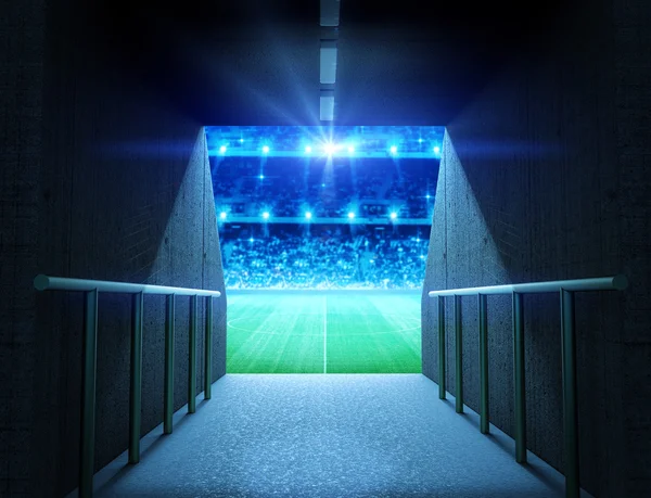 Tunnel dello stadio di calcio — Foto Stock