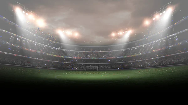 Fondo del estadio de fútbol — Foto de Stock