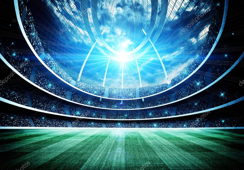 Green Football Stadium Fireworks Background Football background Football stadiums Sports