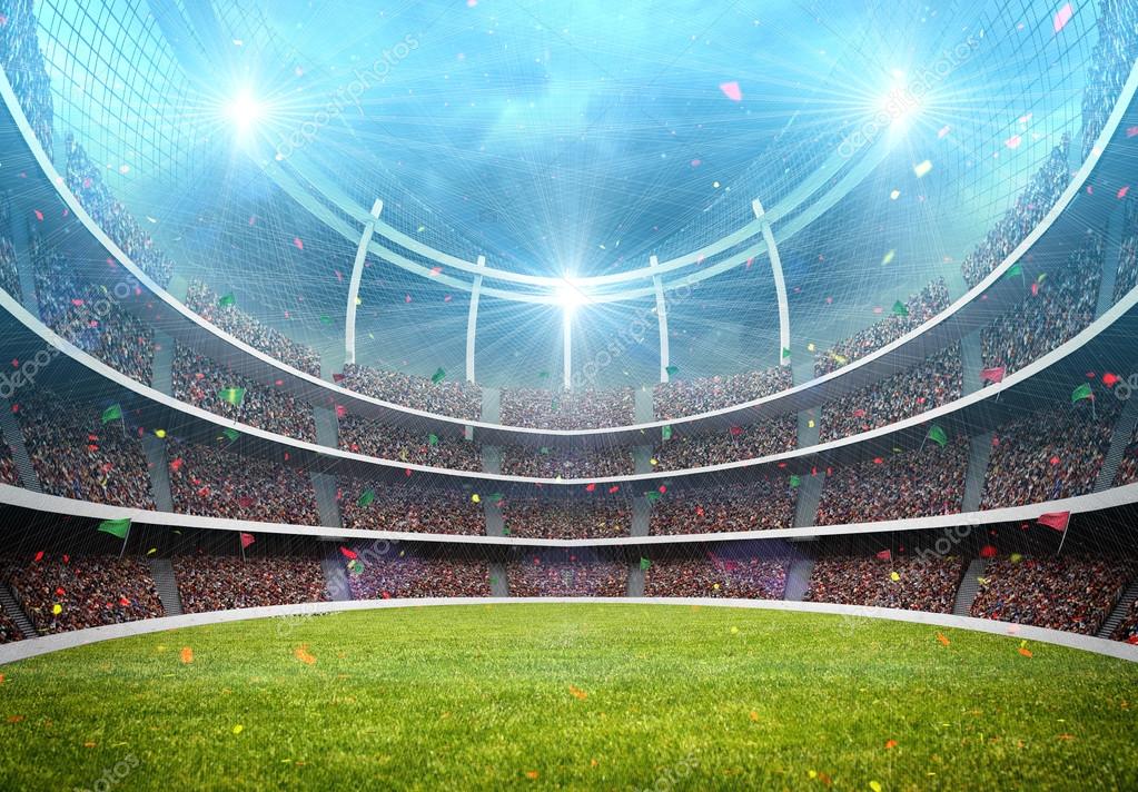 Soccer stadium background Stock Photo by ©efks 111372188