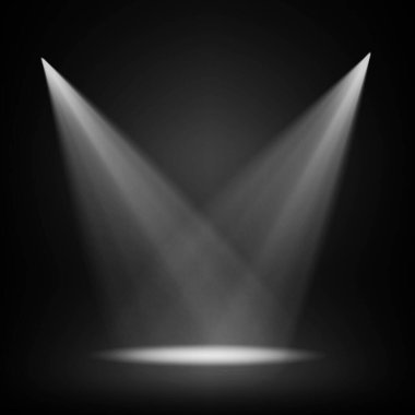 Siyah arkaplanda spot ışığı