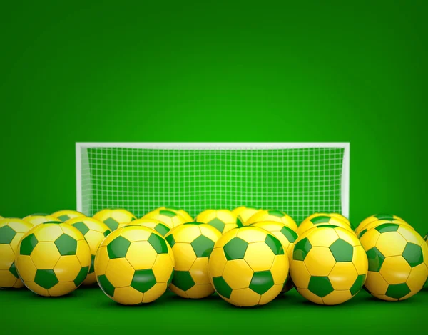 Brazil soccer balls — Stock Photo, Image