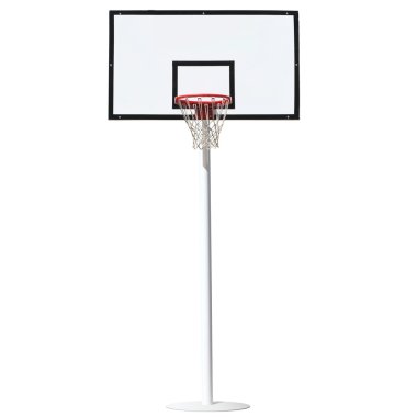 Basketbol potası beyaz arka planda izole edilmiş..
