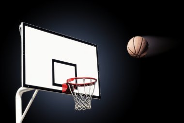 Basketbol hoop projektör ile başlık