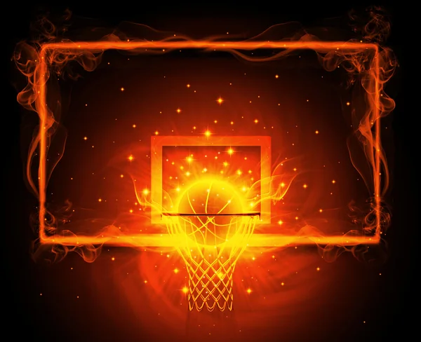 Баскетбольный обруч — стоковое фото