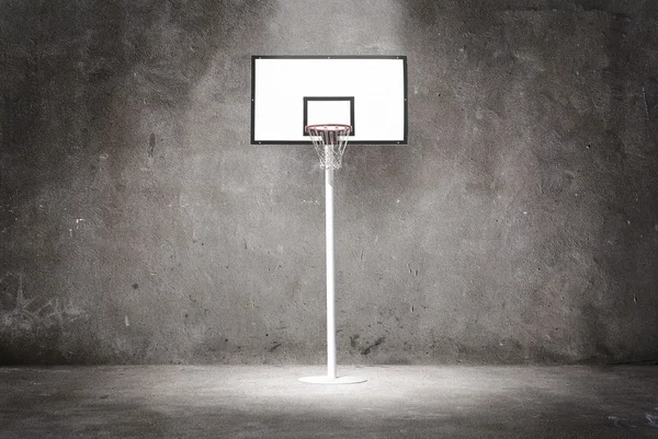 Basketbal hoepel op een getextureerde muur — Stockfoto