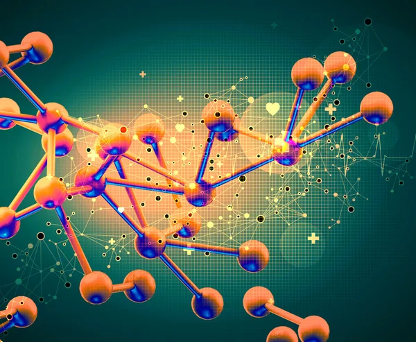 Анотація медичного фону 3d молекул — стокове фото