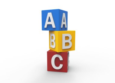 3D alfabe blokları