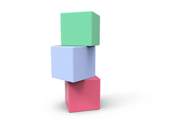 Bloques de cubo 3d — Foto de Stock
