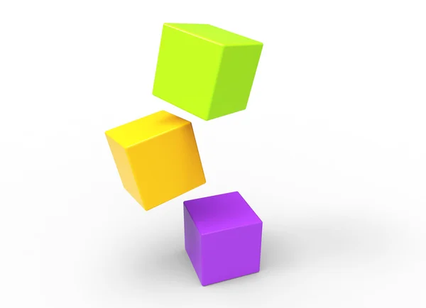 Bloques de cubo 3d — Foto de Stock