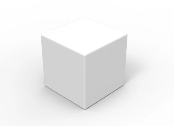 3d cubo sobre fondo blanco — Foto de Stock