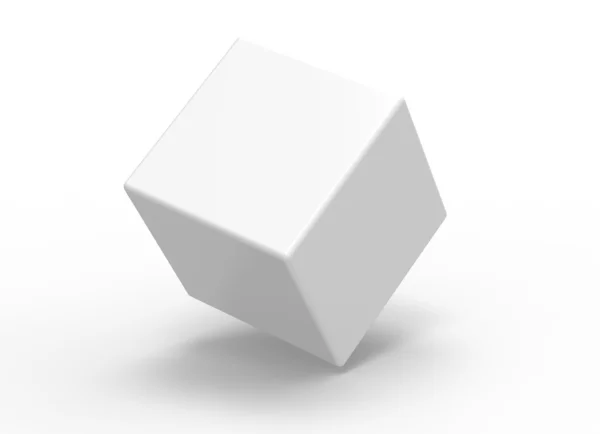 3d cube sur fond blanc — Photo