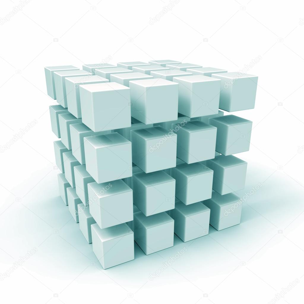 3d cubes block