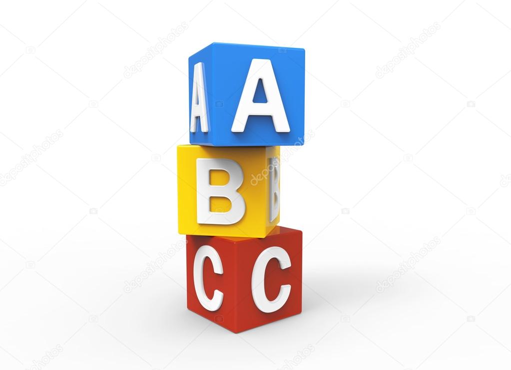 3d alphabet blocks