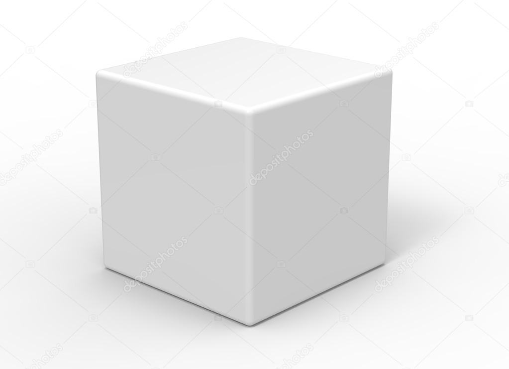 3d cube on white background