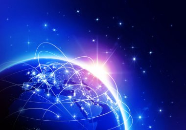 Dünya haber mavi (Nasa tarafından döşenmiş bu görüntü unsurları)
