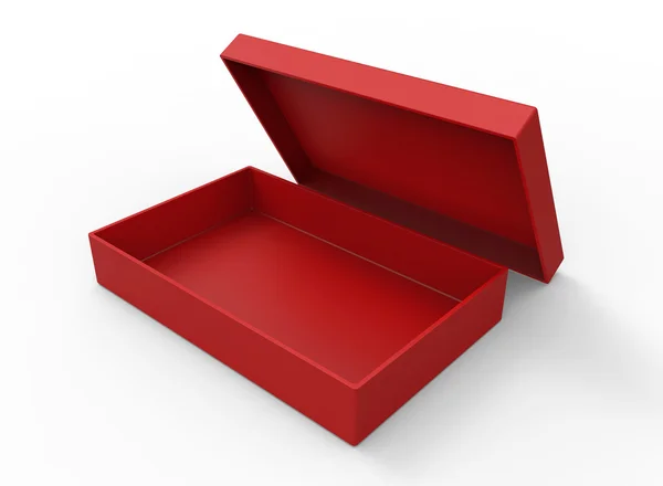 Röda rutan, rektangulär form — Stockfoto