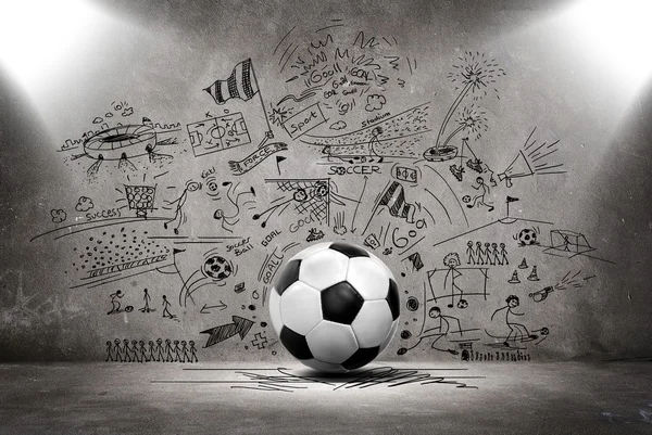 足球涂鸦 — 图库照片