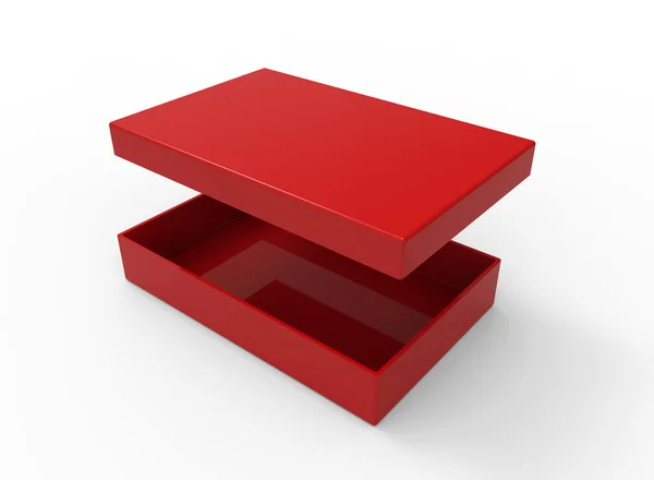 赤いボックスは、長方形の形 — ストック写真