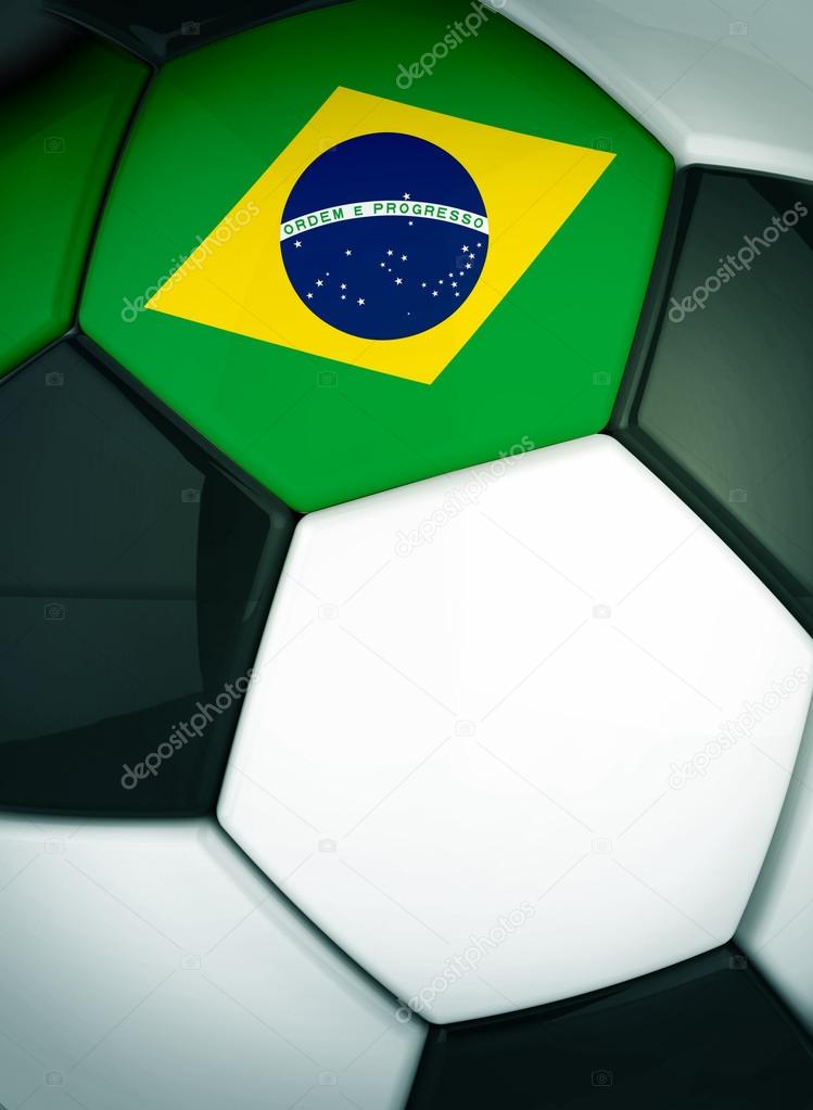 Soccer ball Brazil concept