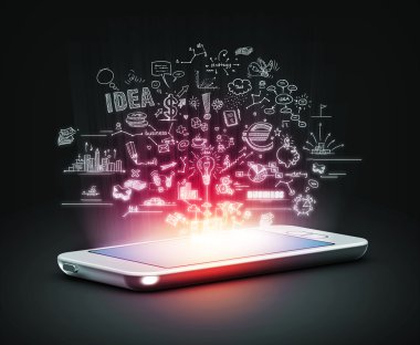 Modern telefon iş kavramı
