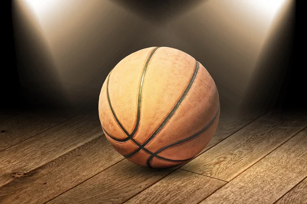 Basketbal na podlaze — Stock fotografie
