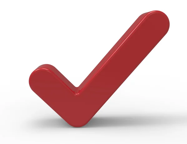 Red Check Mark — Stock Photo, Image