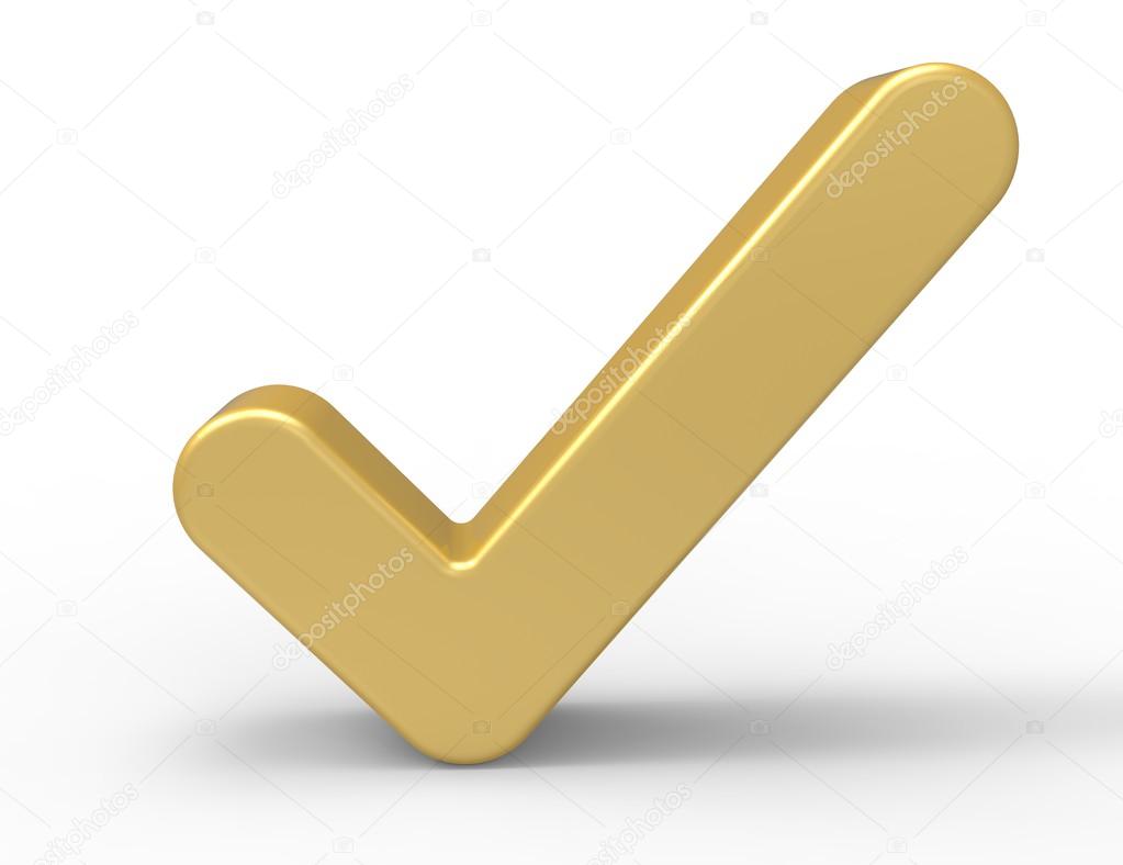 Golden Check Mark