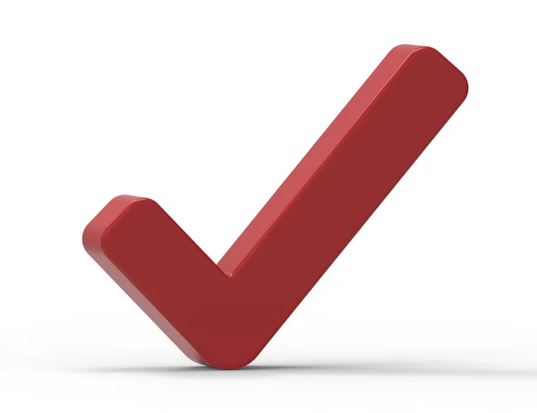 Red Check Mark — Stock Photo, Image