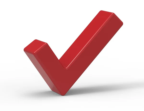 Red Check Mark — Stock Photo, Image