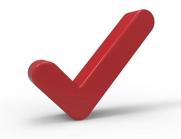 Red Check Mark — Stock Photo, Image