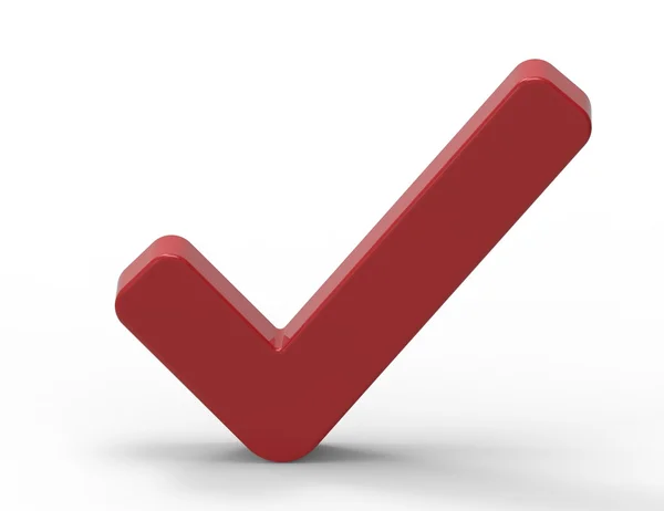 Red Check Mark — Stock Photo, Image