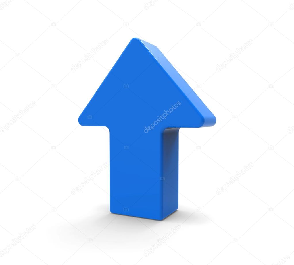 Blue arrow, upwards