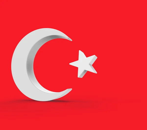 Turkse vlag — Stockfoto