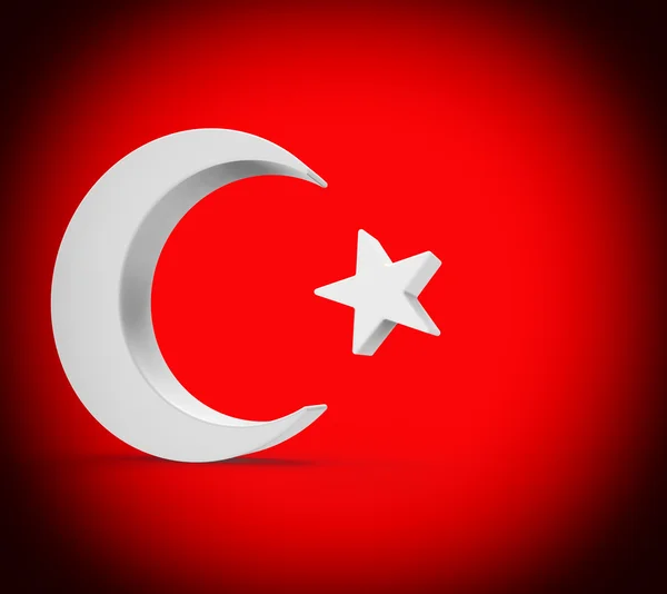 Turecká vlajka — Stock fotografie
