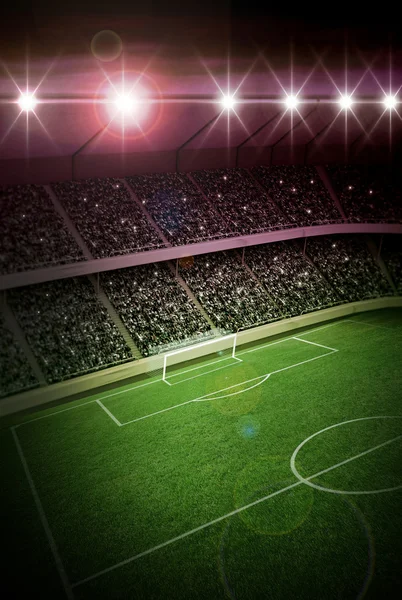 Estádio em luzes e flashes — Fotografia de Stock