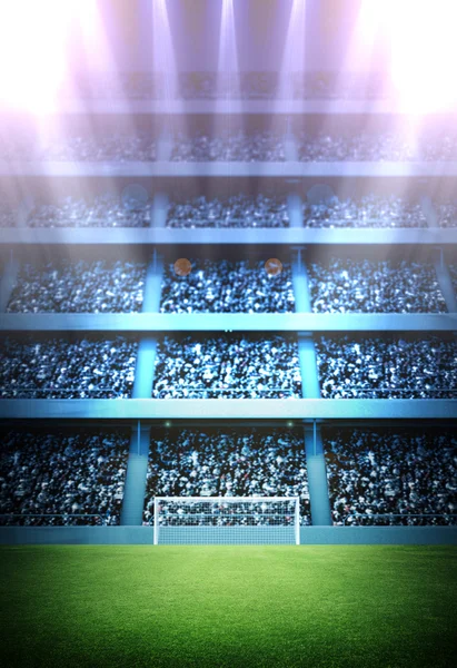 조명 과 번쩍 이는 불빛으로 경기장 — 스톡 사진