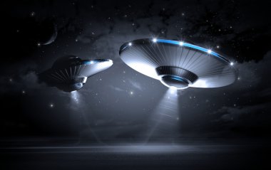 UFO karanlık gecede