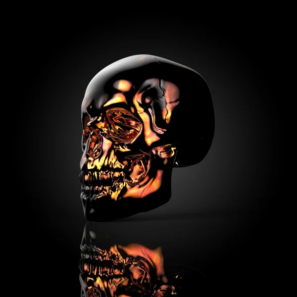 Fire skull — Stock Photo, Image