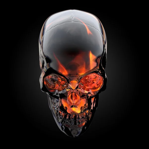 Fire skull — Stock Photo, Image