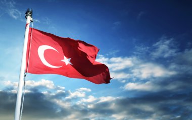 Turkish flag clipart