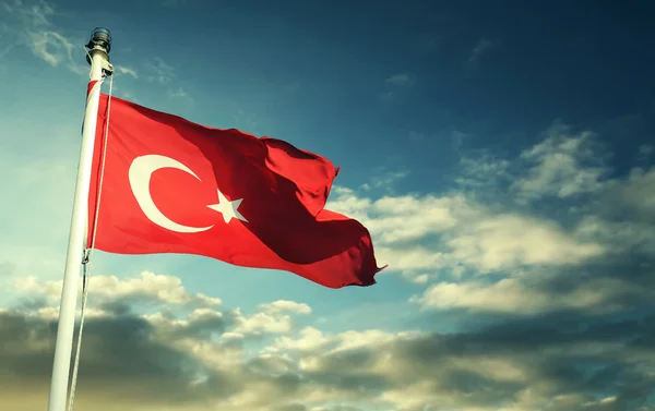 Türkische Flagge — Stockfoto