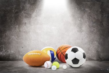 Sports balls concept clipart