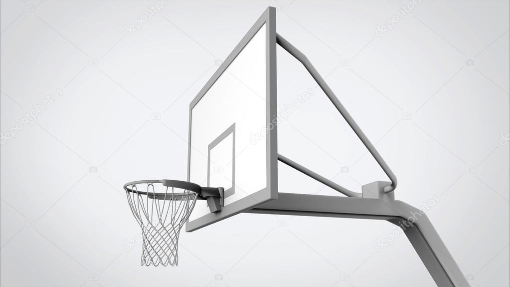 Basketball hoop isolated
