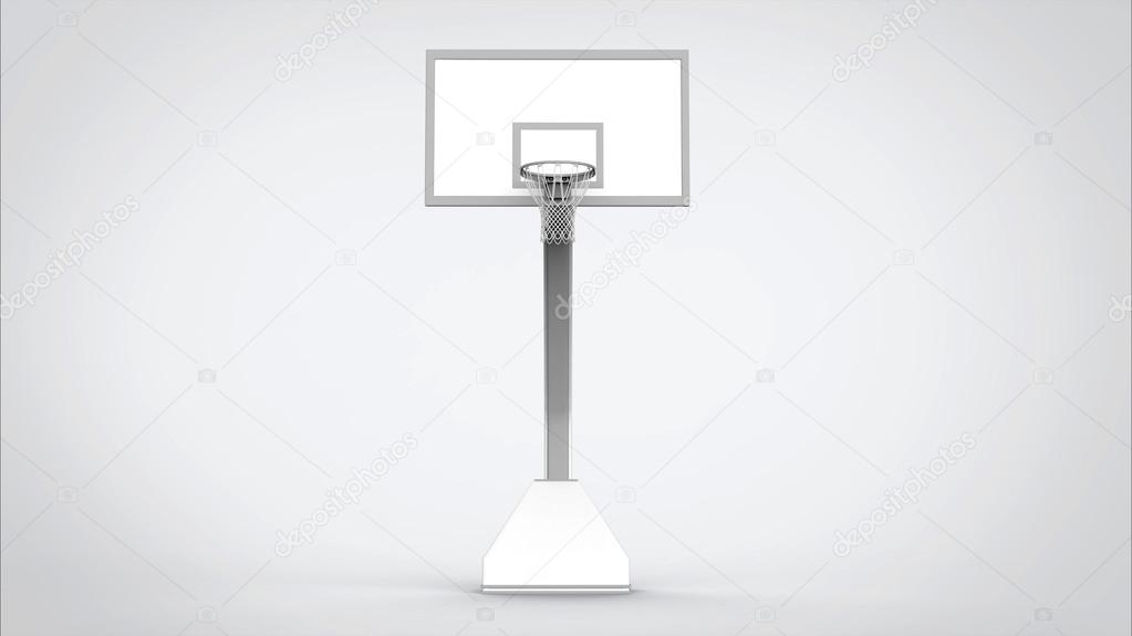 Basketball hoop isolated