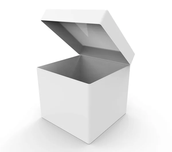 White box, square shape — Stock Photo, Image