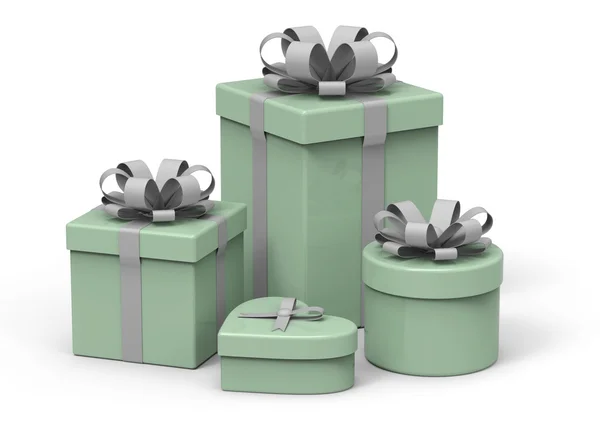 Quattro scatole regalo — Foto Stock