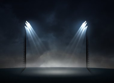 Sahne ışıkları ile bir alanı aydınlatma