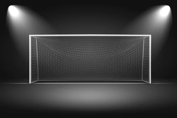 Goalpost sobre fondo negro — Foto de Stock