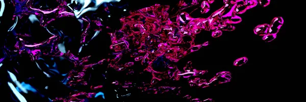 Render Glossy Shiny Liquids Splash Abstract Fluid Background — Stock Photo, Image